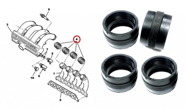 Joint Manchon De Collecteur D'Admission Compatible Pour Citroen Xantia XM Evasion Peugeot 406 605 806 2.1 D TD OEM