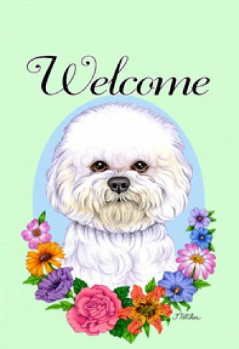 Welcome House Flag - Bichon Frise 63037