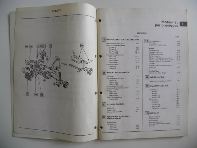 Manuel d'atelier Renault CLIO Moteurs et périphériques du M.R 295 partie 1 3