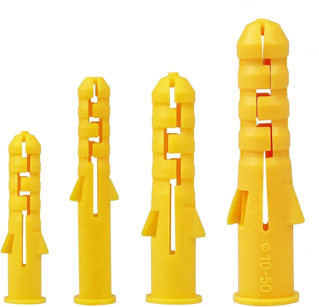 Juego de 300 tapones de pared, todo en uno tapones crudos multipropósito, 6 8 10 mm surtido