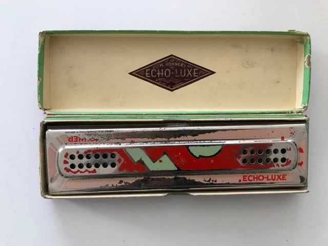 harmonica ancienne Echo Luxe  made by M Hohner germany