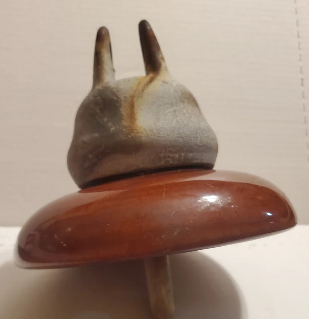 Vintage Brown Porcelain Ceramic Electrical Insulator Pinco 4572 1958 10,000