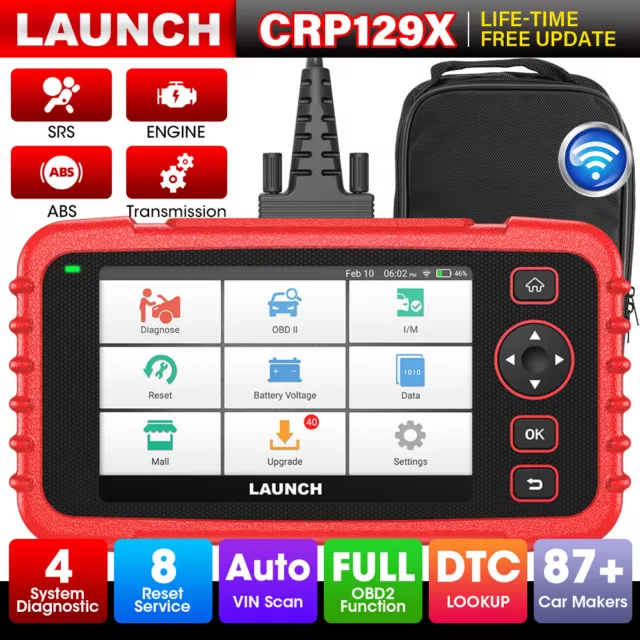 2024 LAUNCH CRP129X Outils diagnostics Multimarque 4 Systèmes + 8 Services TPMS