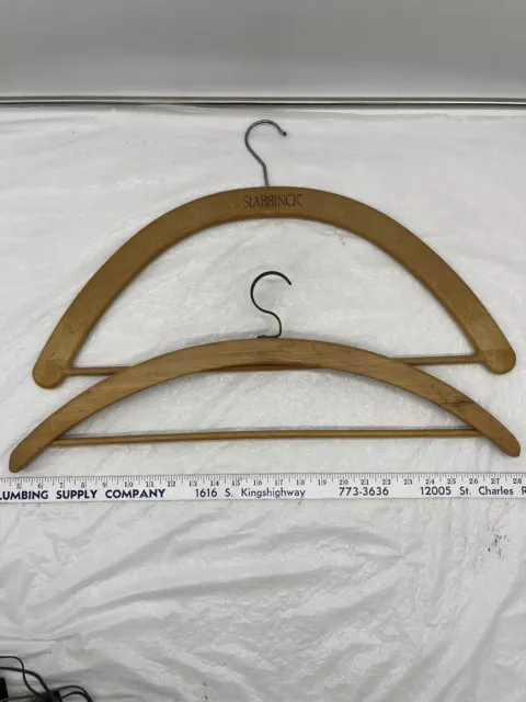 2 Large Wood Vestment Hangers lot Catholic Priest Robe Chasuble Cope SLABBINCK