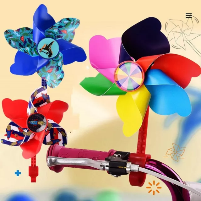 Moulin à vent pour vélo pour enfants Scooter décoratif Moulins à vent pour vélo