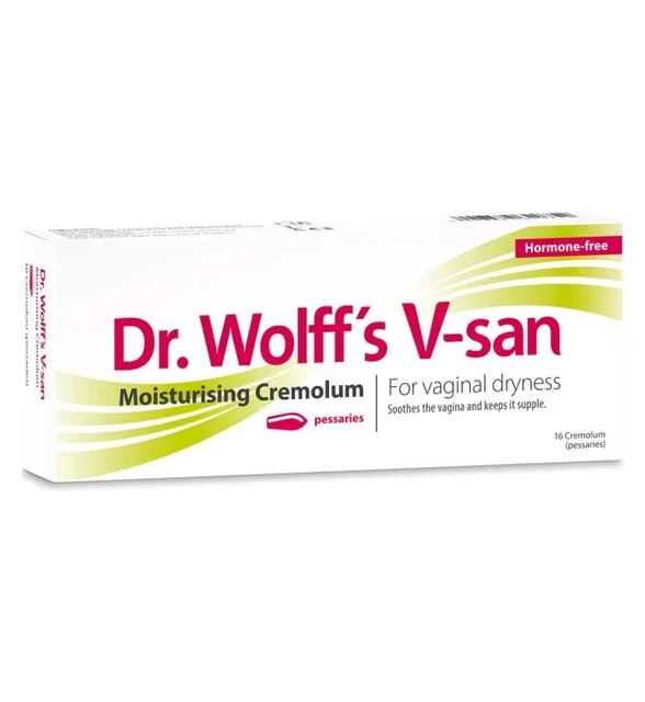 Dr. Wolff's V-san Cremolum idratante per secchezza vaginale 16 pz | Pessari