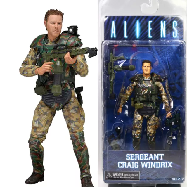 NECA Alien Sergeant Craig Windrix Marine 7" Actionfigur Aliens Movie Series 2