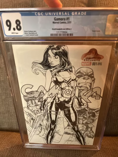 Gamora #1 CGC 9.8  J Scott Campbell  JSC Variant Cover C