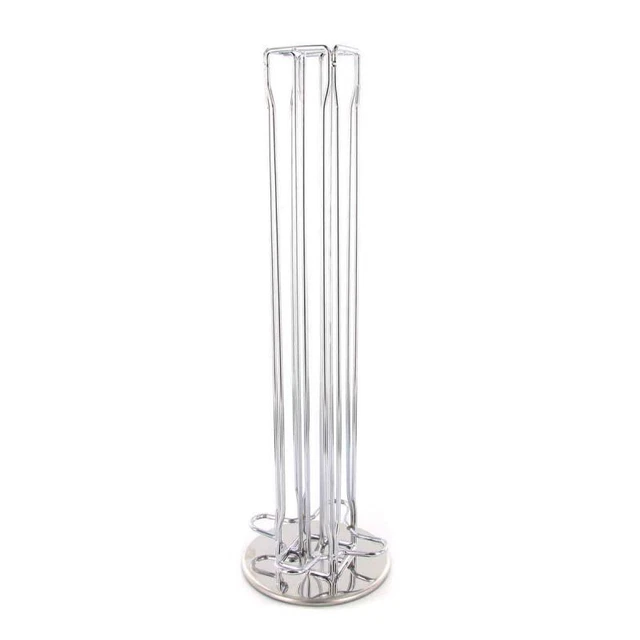 Paris Prix - Porte 40 Capsules En Métal "rotatif" 37cm Argent
