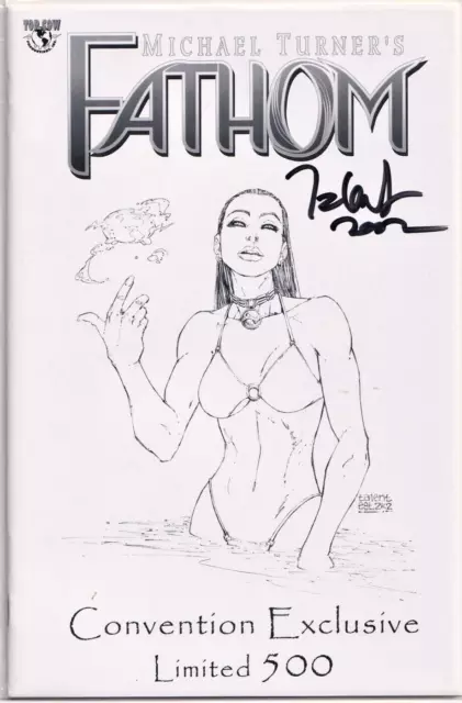 Fathom Preview Wwc Sketch Variant Signed Talent Caldwell Jay Company Coa Top Cow