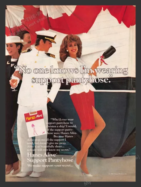 GENTLEMEN PREFER HANES Hosiery Pantyhose Dancing 1980s Print