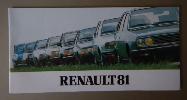 RENAULT RANGE orig 1981 UK Mkt Small Brochure - 4 5 14 18 20 30 Fuego 9Cwt Van