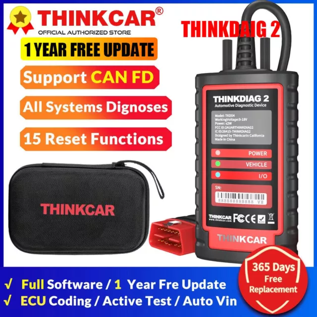 2024 ThinkDiag 2 ALL Software Auto Diagnostic Tool OBD2 Scanner Support CAN FD