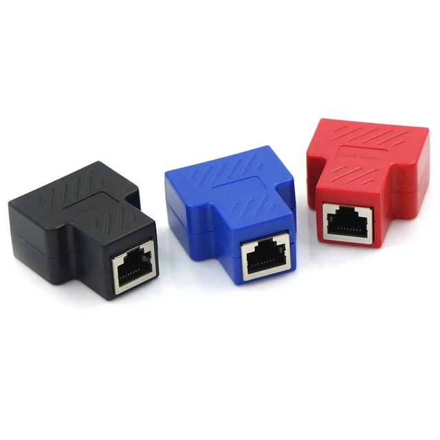 RJ45 SPLITTER ADAPTER Dual LAN Socket Network Connections