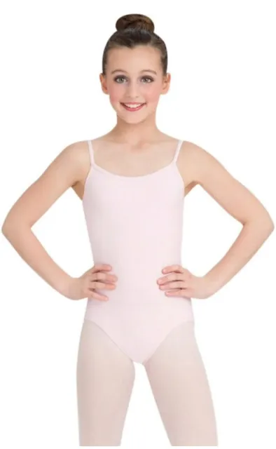 Capezio Leotard Girls' Short Sleeve Pink Size I classic Cami Tags CC100C Dance