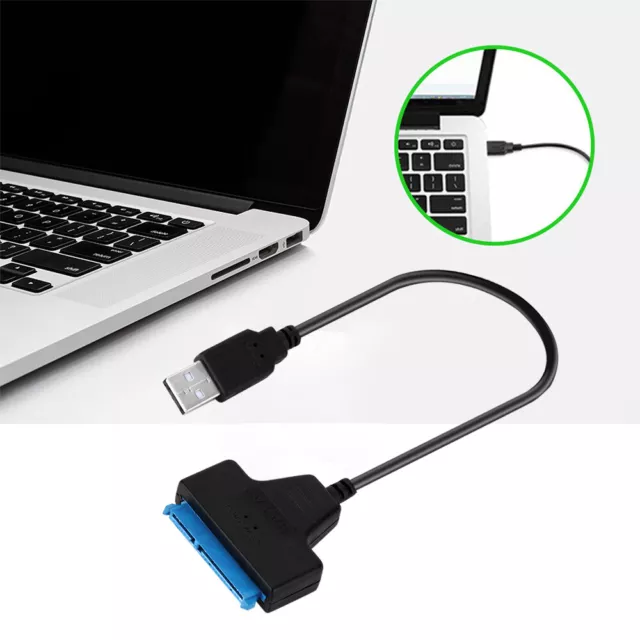 Cable adaptador USB a SATA convertidor de datos 3.0 a 2.5" disco duro SSD a USB 3