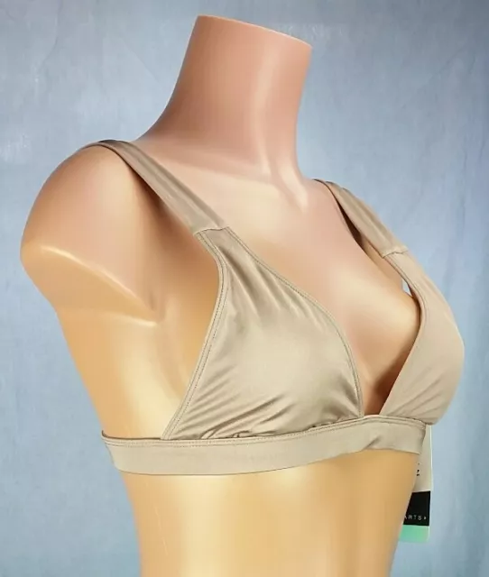 LA Hearts Bronze Strappy Back Triangle Bikini Top XL