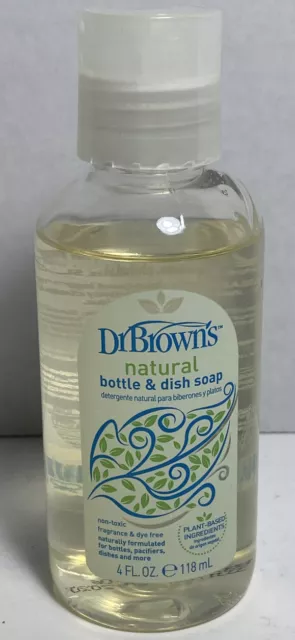 Dr Brown's Natural Bottle & Dish Soap-Plant Based Ingredients  4 Oz New D4