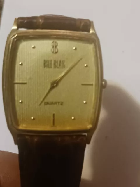 Vintage Bill Blass Quartz Gold Tone Vintage Men's Watch