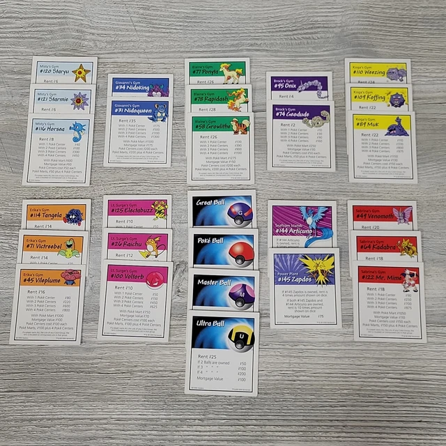 Carte Monopoly Pokémon Édition De Kanto - 'L'Arène D'Erika Rafflesia' - Occasion