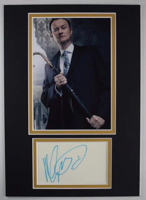 Mark Gatiss Signed Autograph A4 photo display Sherlock TV Actor COA AFTAL