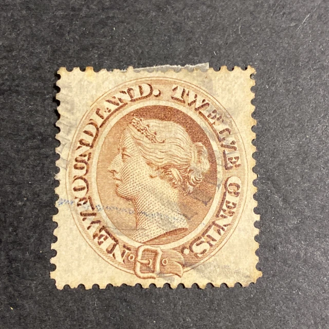 Canada Newfoundland 12 Cents 1866 Yvert N° 24 Obl Cote ++++