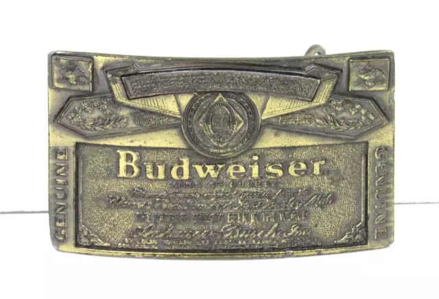 Budweiser Belt Buckle Limited Edition Bronze Finish 1978 Vintage Serial #108