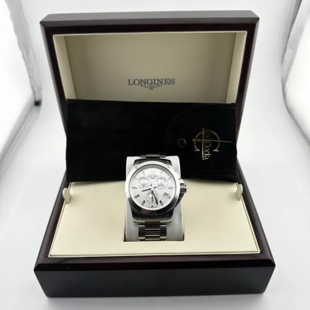 WATCH LONGINES CONQUEST Ref L3.660.4 Chrono Quartz Steel 42mm Bracelet 18 831.92 PicClick