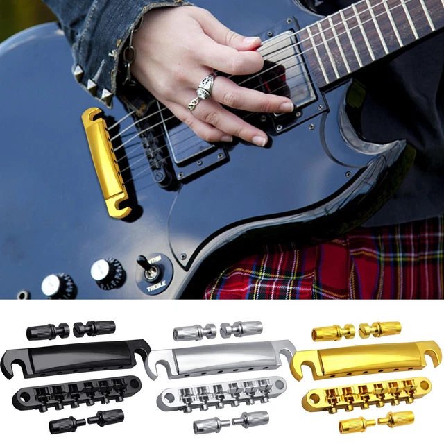 6 Strings Guitar Tune-O-matic Bridge And Tailpiece With Posts For LP Electric