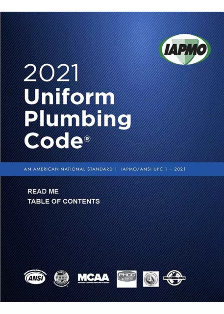 2021 Uniform Plumbing Code American National Standard IAPMO ANSI UPC1 with Tabs- 2021 Uniform Plumbing Code American National Standard IAPMO ANSI UPC1 with Tabs-