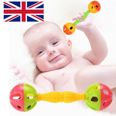 Baby Infant Toy Rattles Bell Shaking Dumbells Early Development Toy XMAS Gifts