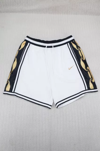 Nike Dri-Fit DNA Basketball Shorts Mens Extra Large White Black Gold Chain