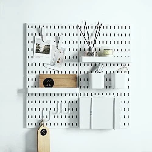 Keepo Pegboard Combination Kit 4 Pegboards and 14 Accessories Modular Hanging...