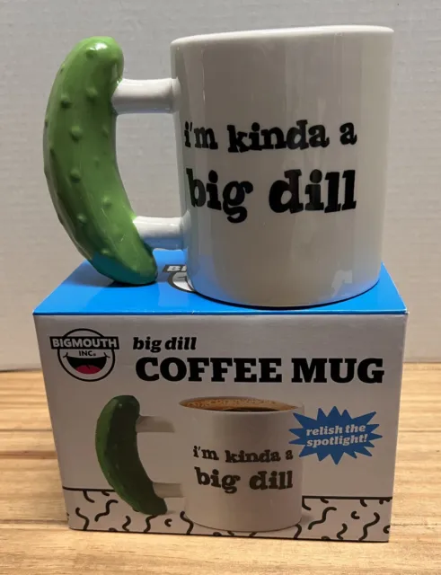 BIG Mouth, Inc BIG DILL Coffee Mug NIB Pickle NEW IN BOX Ceramic Novelty