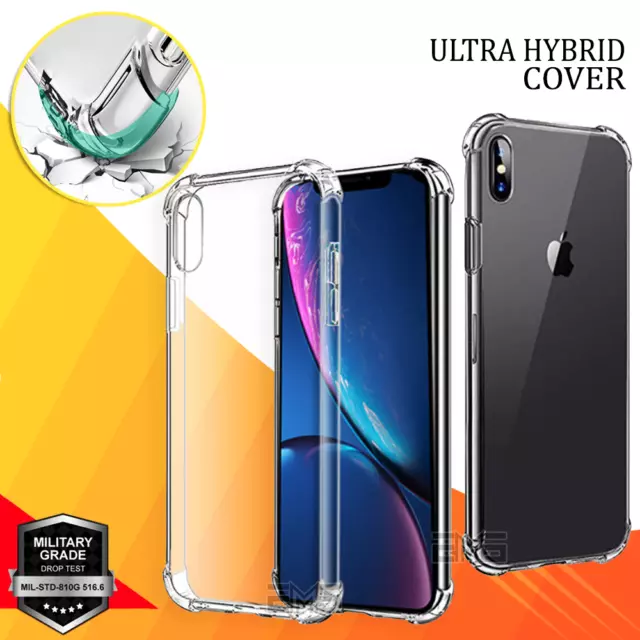 Shockproof Clear Case Cover Fr iPhone 15 14 13 12 11 Pro XS Max 7 8 Plus SE X XR