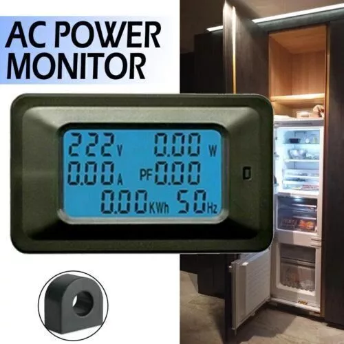 100A AC LCD Digital Volt Watt Power  Voltage Meter Monitor KWh Voltmeter Ammeter