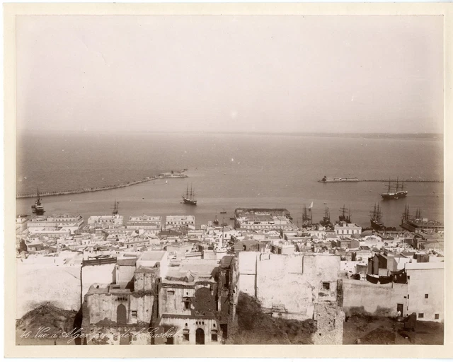 Tirage Argentique Vintage Alger - Vue De La Casbah - Circa 1897 - 7x8 Cm
