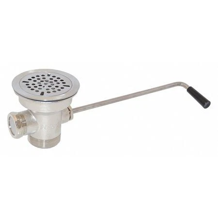Encore D50-7200 2" Pipe Dia., Cast Bronze, Flat Strainer, Twist Handle Waste