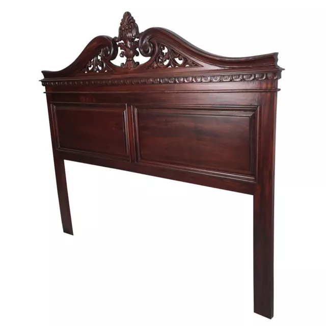 Solid Mahogany Wood Chippendale Bed Head King Size Antique style