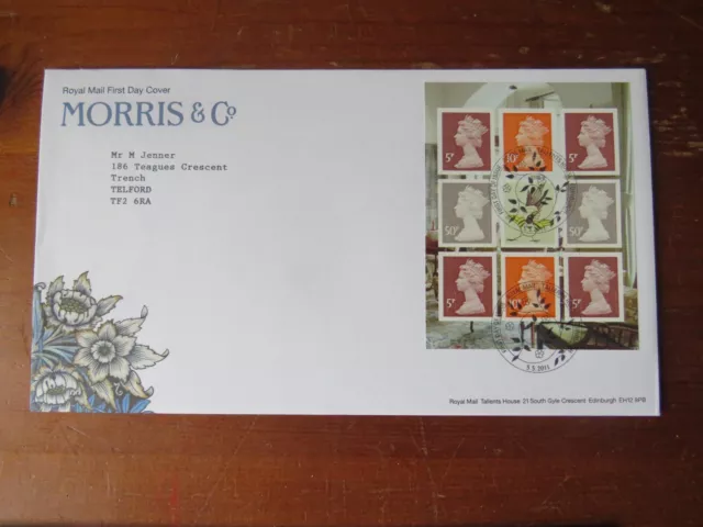 Gb (5-1978) 2011 Morris & Co Pane  Fdc Bureau Sp/Hand/Stamp