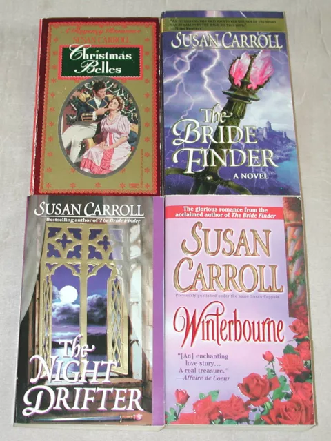 Lot de 4 cloches de Noël Susan Carroll BRIDE FINDER Night Drifter WINTERBOURNE PB