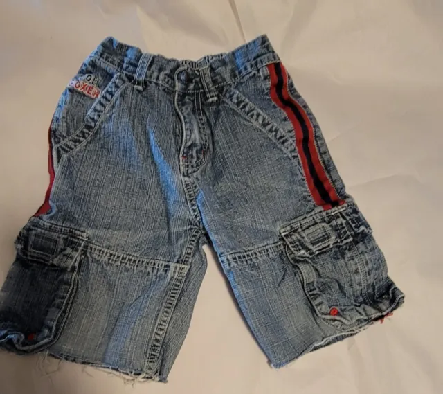 Vintage Denim Jean Cargo pants cutoffs Shorts Boys  Size 5 by Joe Boxer