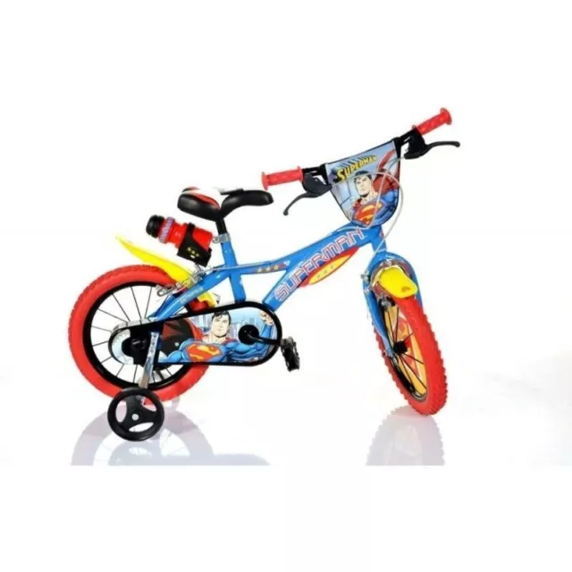 Bici Misura 14 Superman Bimbo Dino Bikes Bicicletta Bambino 614-Sm Supereroe New