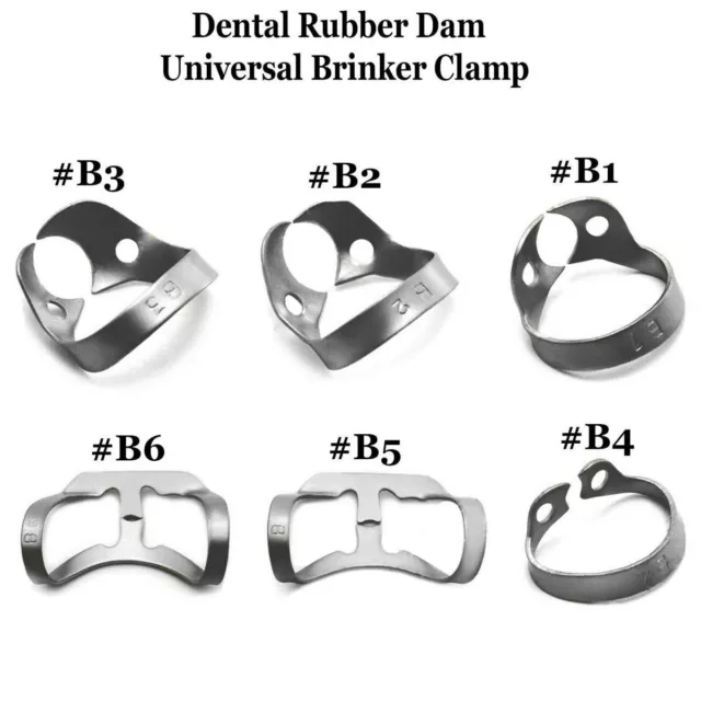 Dental Rubber Dam Clamps Universal Brinker B1-B6 Endodontic Hygienic Clamps Rest