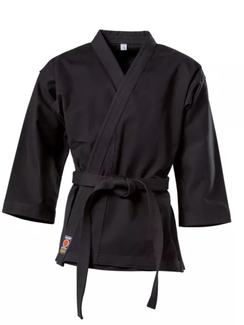 Kwon Karate Jacke black. 8Oz, 100% Baumwolle, in 200cm. Budo Sport,Wing Tsun, SV