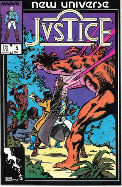 Justice Comic Book #5 Marvel Comics 1987 VERY FINE