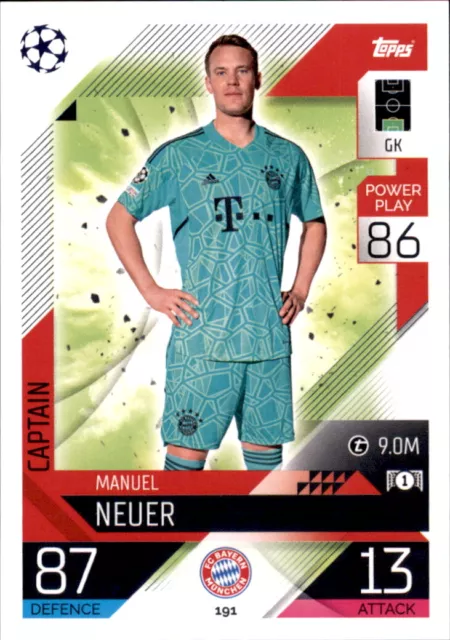 Match Attax Champions League 22/23 Trading Card 191 - Manuel Neuer