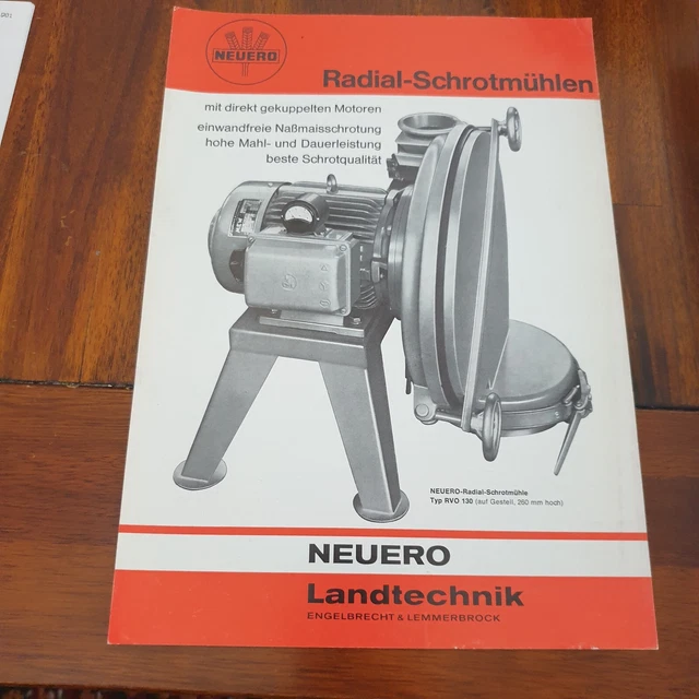 NEUERO Radial Schrotmühlen Schlepper Traktor Prospekt Landmaschinen a NEUERO Radial Schrotmühlen Schlepper Traktor Prospekt Landmaschinen a
