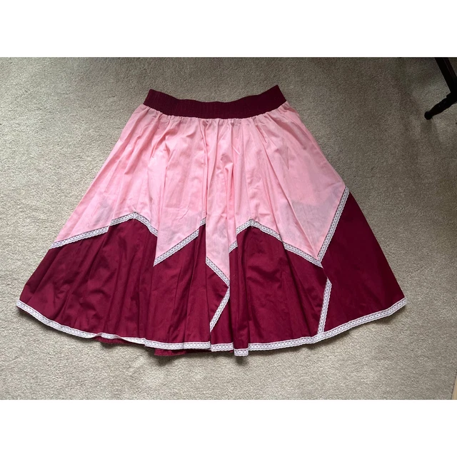 Vintage Partners Please by Malco Modes Ruffled Square Dance Rockabilly Skirt