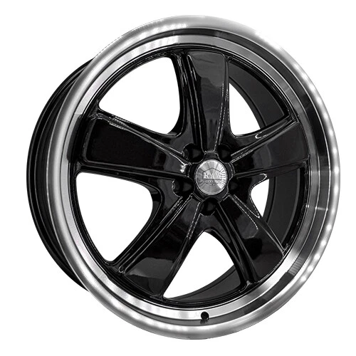 (1) 20x8 HD Wheels P1 Classic Black Machined Lip | 5x112 | +40 Wheel Rim